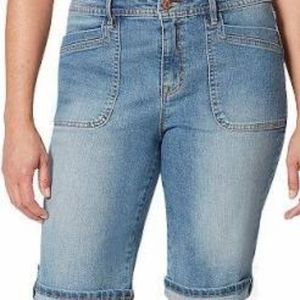 Gloria Vanderbilt Midrise Bermuda Shorts 28W New